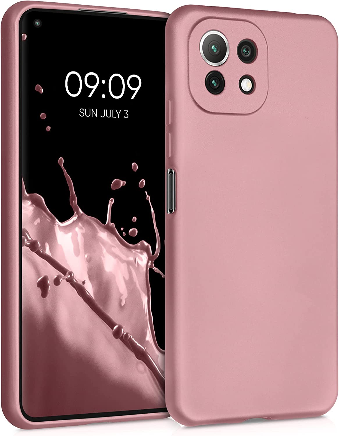 KW Xiaomi Mi 11 Lite / Mi 11 Lite 5G Θήκη Σιλικόνης TPU - Metallic Rose Gold - 54727.31