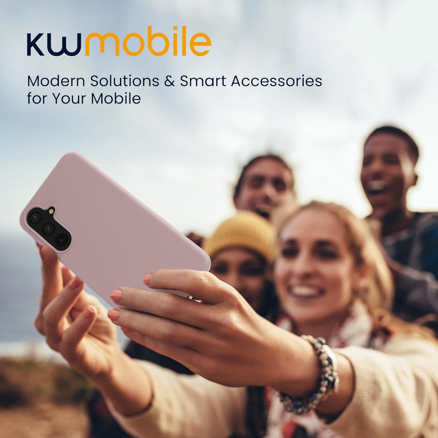 KW Samsung Galaxy A55 5G Θήκη Σιλικόνης Rubberized TPU - Nude Lilac