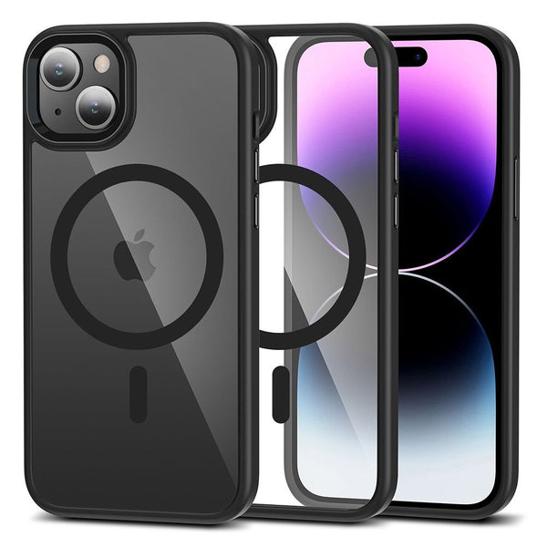 Tech - Protect iPhone 15 MagMat Σκληρή Θήκη με Πλαίσιο Σιλικόνης και MagSafe - Black / Διάφανη