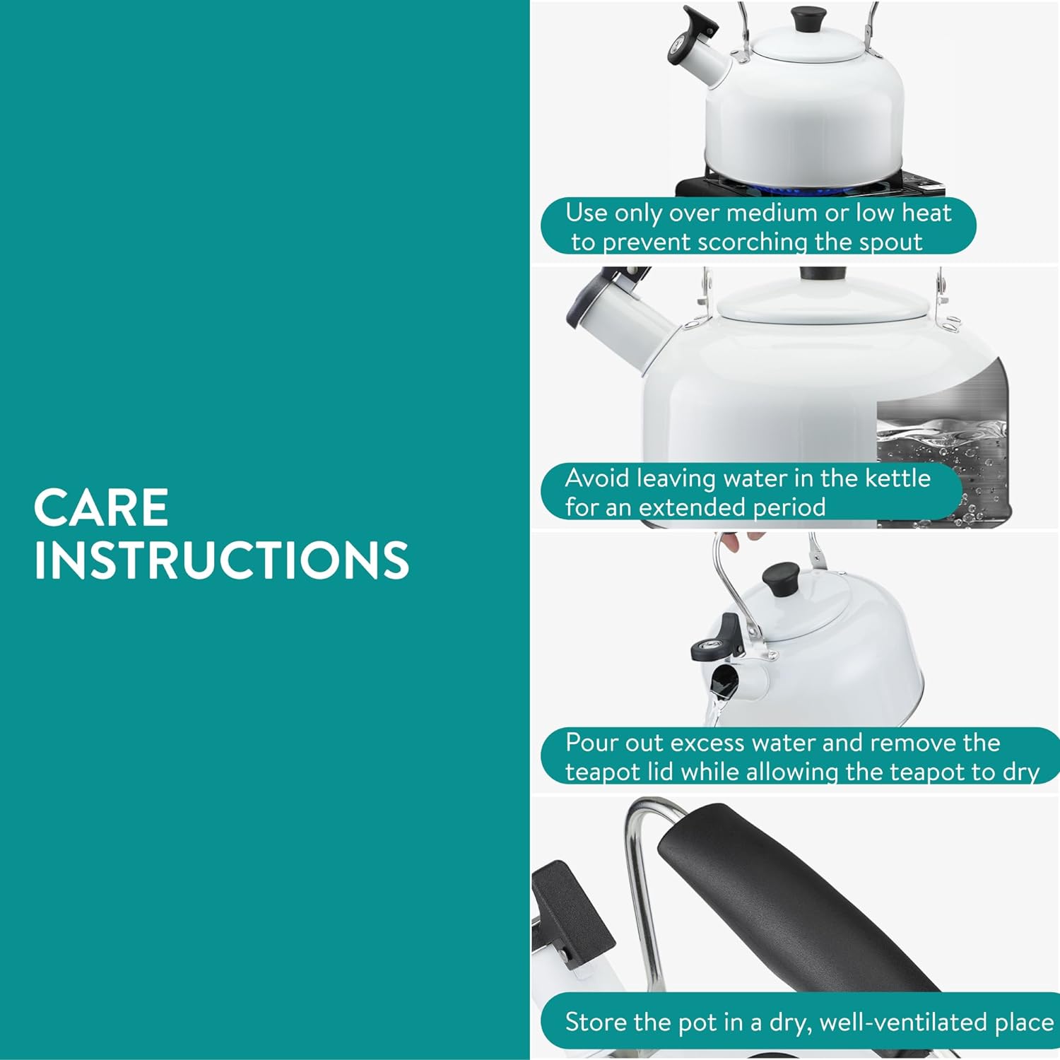 Navaris Βραστήρας Σφυρίγματος από Ανοξείδωτο Ατσάλι - 2.8 L - White - 61696.01