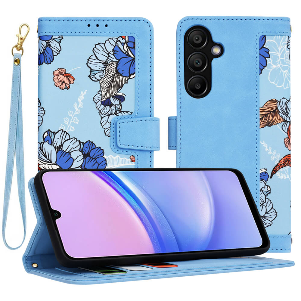 Techsuit Samsung Galaxy A15 4G / A15 5G - FlipCraft - Θήκη Πορτοφόλι από Δερματίνη - Vibrant Blue
