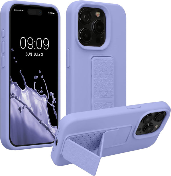 KW iPhone 15 Pro Max Θήκη Σιλικόνης TPU με Finger Holder - Lavender