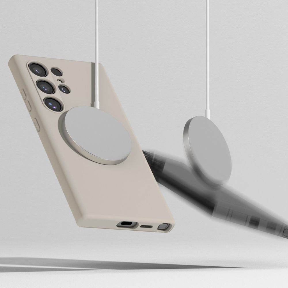 Ringke Samsung Galaxy S24 Silicone Magnetic MagSafe Case Θήκη Σιλικόνης με MagSafe - Stone
