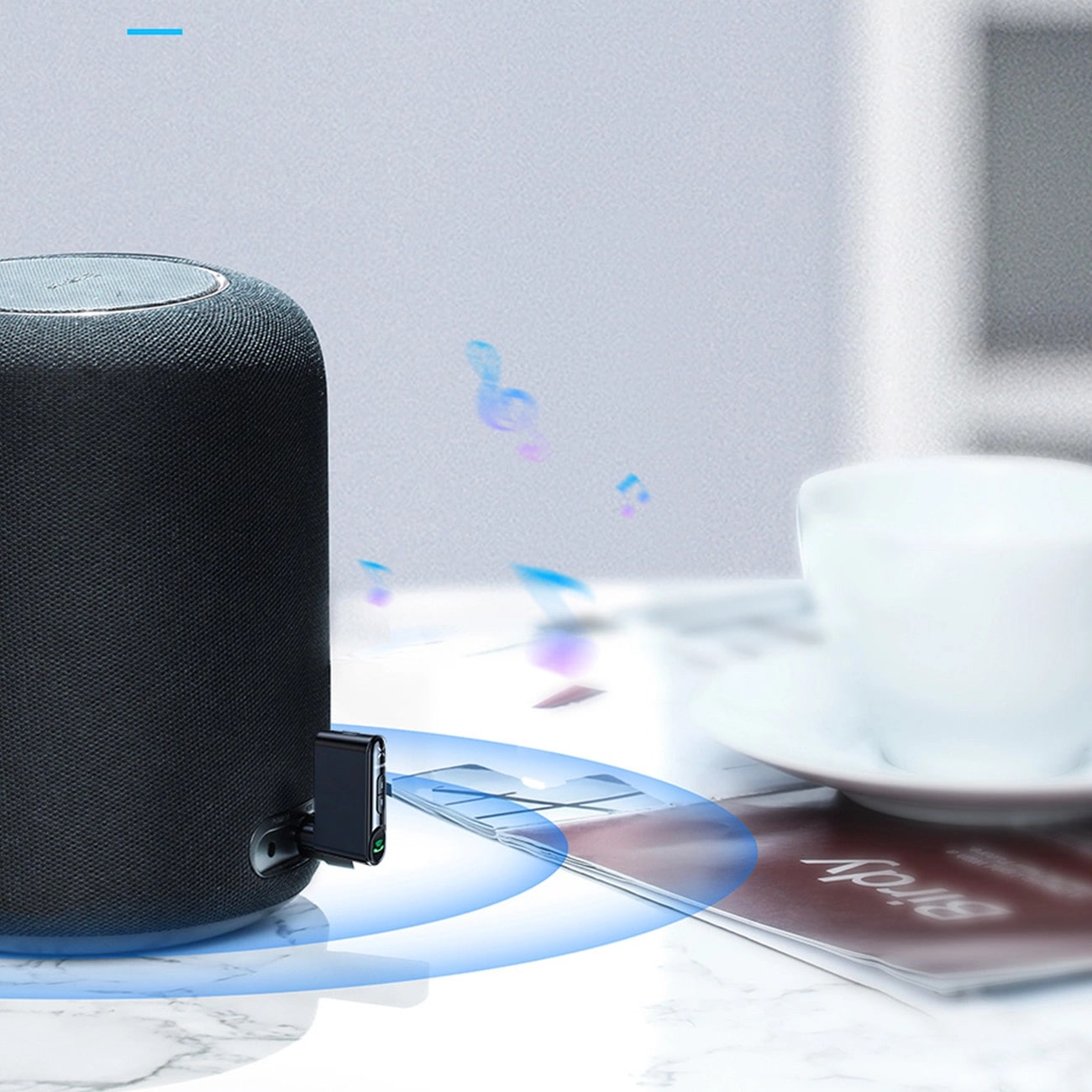 Baseus Type 7 AUX Wireless Receiver Overseas Edition Bluetooth 5.0 για Αναπαραγωγή Μουσικής / Κλήσεις στο Αυτοκίνητο - Black - BSBA-02