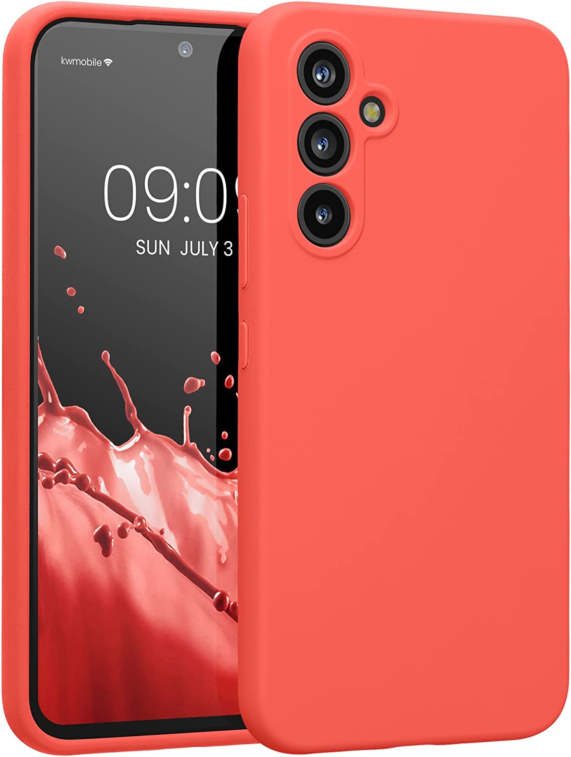 KW Samsung Galaxy A54 5G Θήκη Σιλικόνης Rubberized TPU - Neon Coral - 60795.103