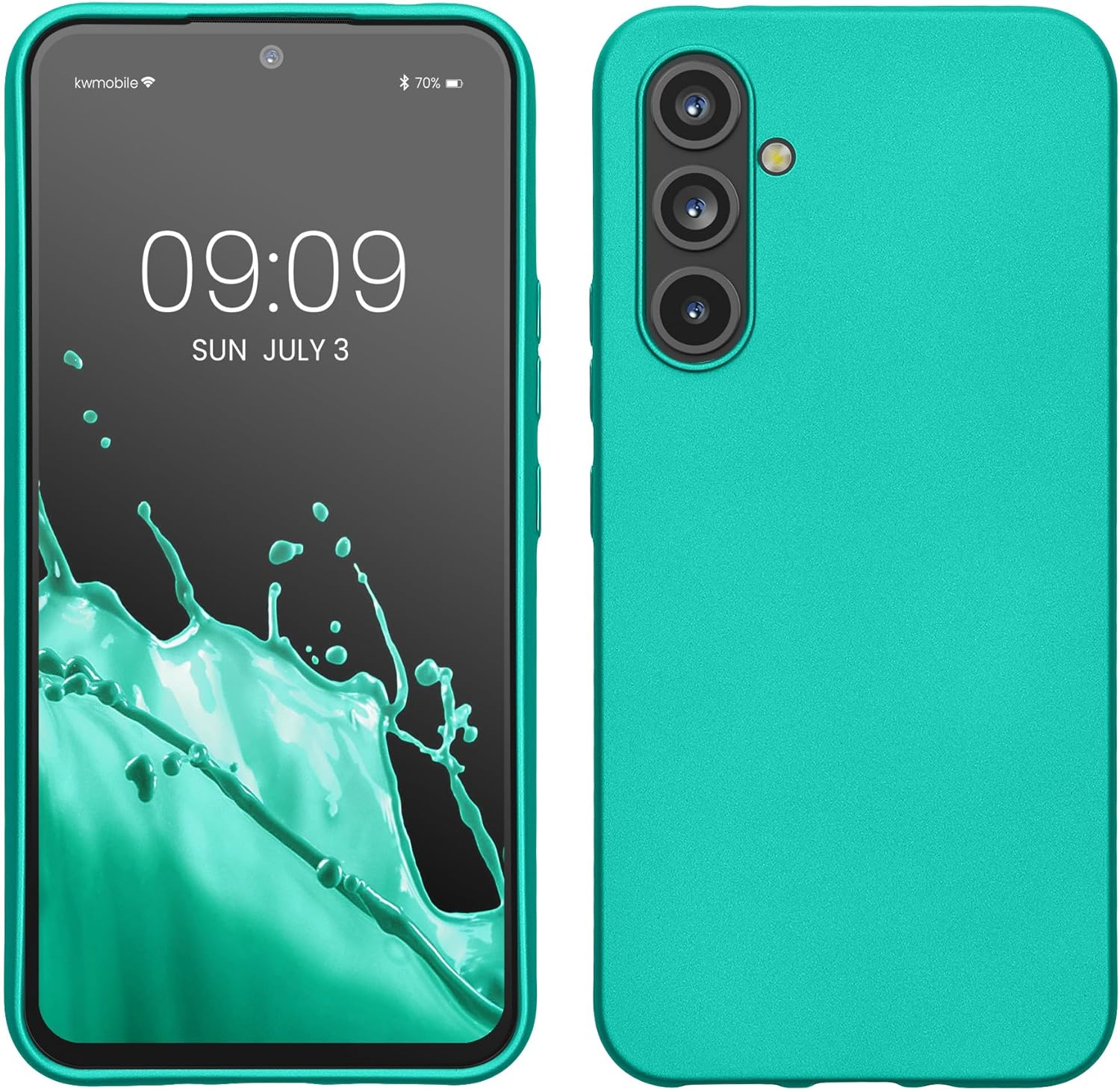KW Samsung Galaxy A54 5G Θήκη Σιλικόνης TPU - Metallic Turquoise