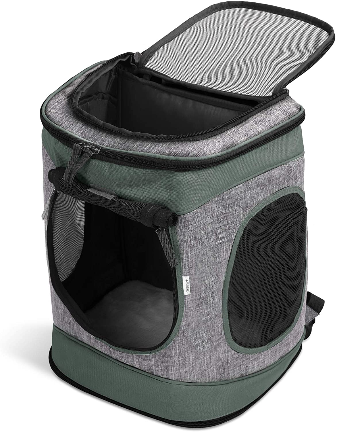 Navaris Αναδιπλούμενο Σακίδιο Μεταφοράς για Κατοικίδια Ζώα - 33 x 28 x 43cm - Grey - 51299.02