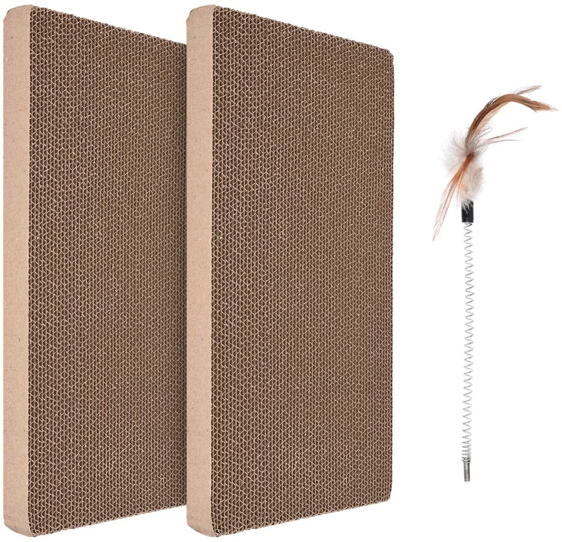 Navaris Cat Scratching Board Replacement Set - Σετ με 2 Scratch Boards για Ονυχοδρόμιο Γάτας - XXL - 40.8 x 23.3 x 3 cm - Brown - 46754.03