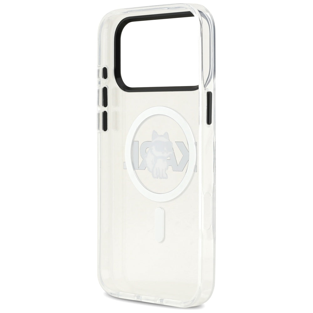 Karl Lagerfeld iPhone 17 Pro Max - IML Choupette Sketch Logo MagSafe - Σκληρή Θήκη με Πλαίσιο Σιλικόνης - Clear - KLHMP17XHGCHGKBT