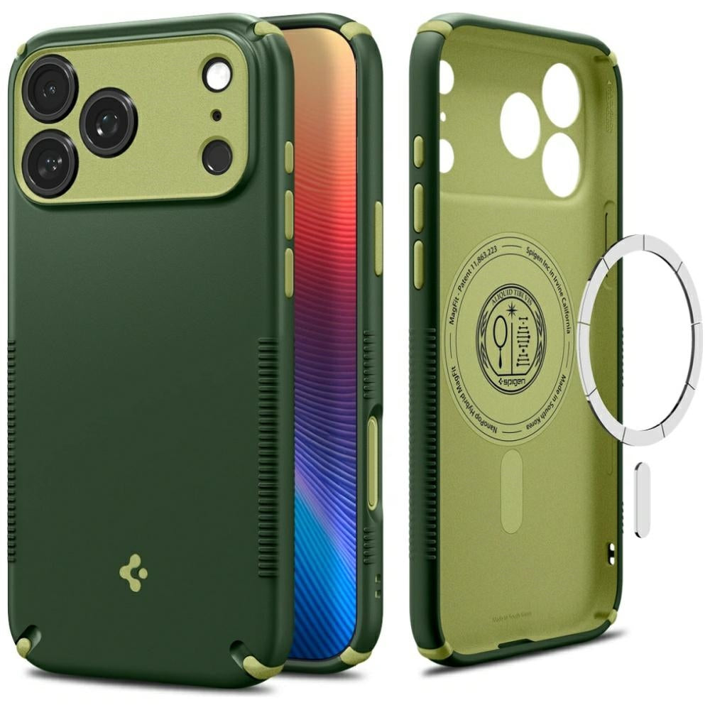 Spigen iPhone 18 Pro Max / iPhone 17 Pro Max - Σκληρή Θήκη με Πλαίσιο Σιλικόνης και MagSafe - Nano Pop Hybrid Mag - Avo Green
