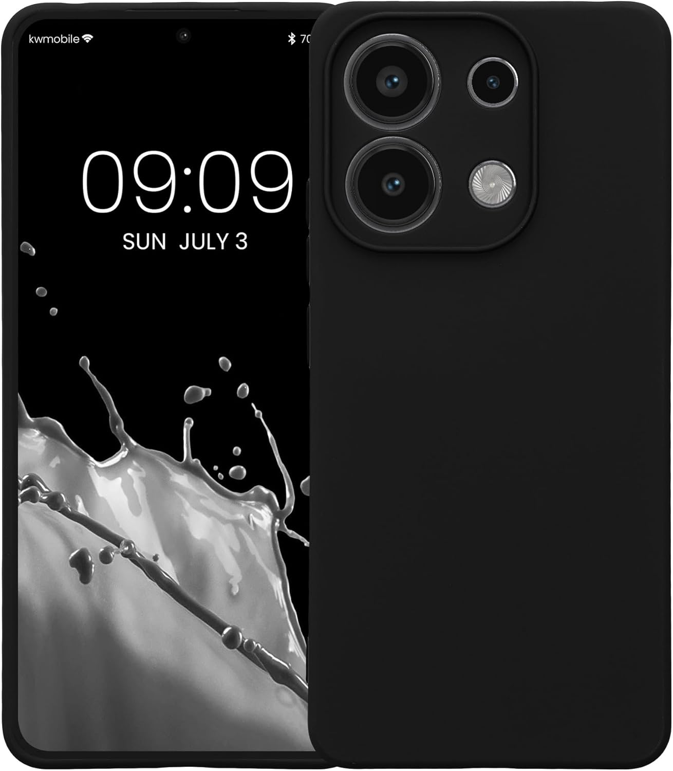 KW Xiaomi Redmi Note 13 4G λεπτή Θήκη Σιλικόνης Rubberized TPU - Black