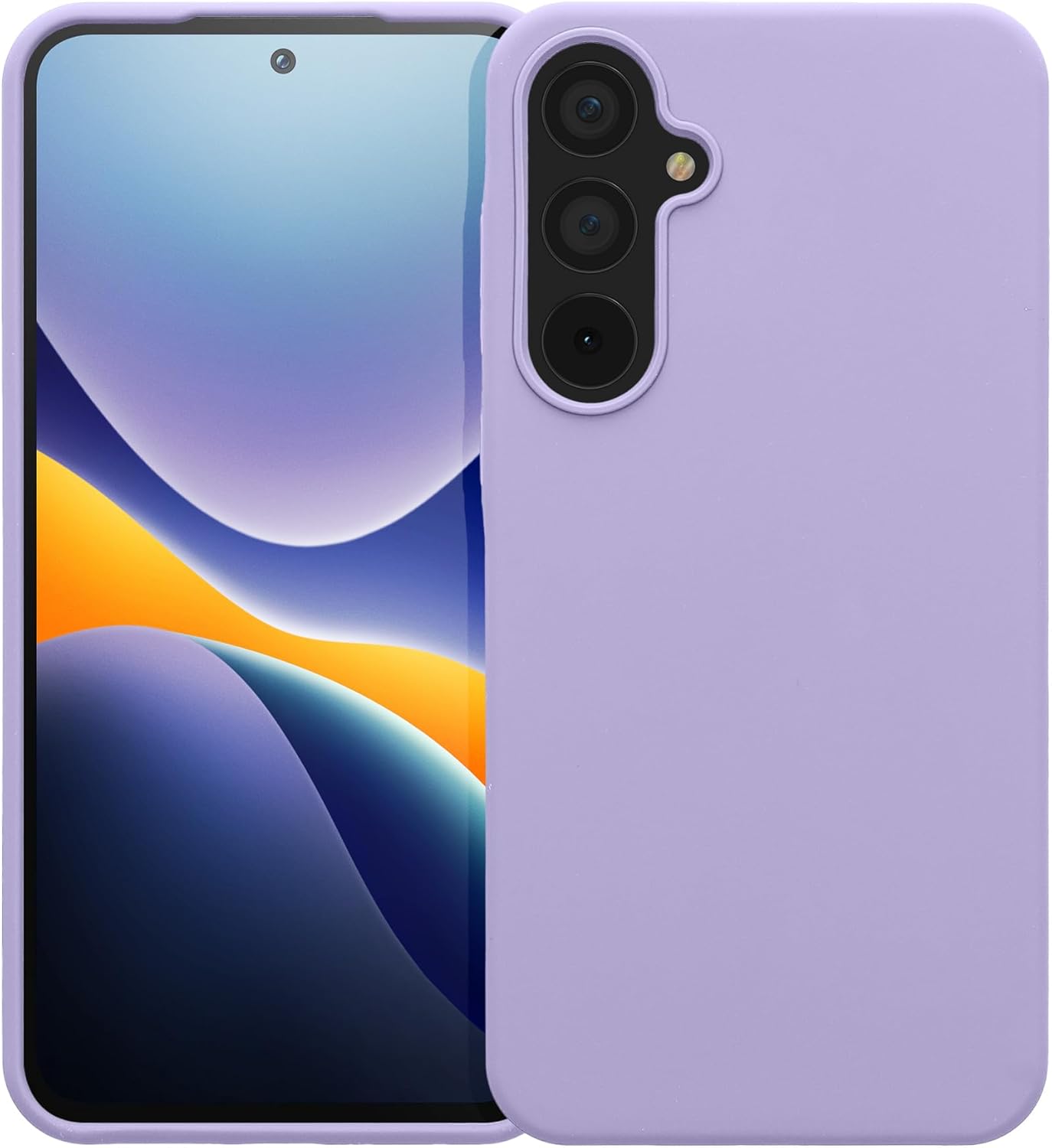 KW Samsung Galaxy A55 5G Θήκη Σιλικόνης Rubberized TPU - Lavender