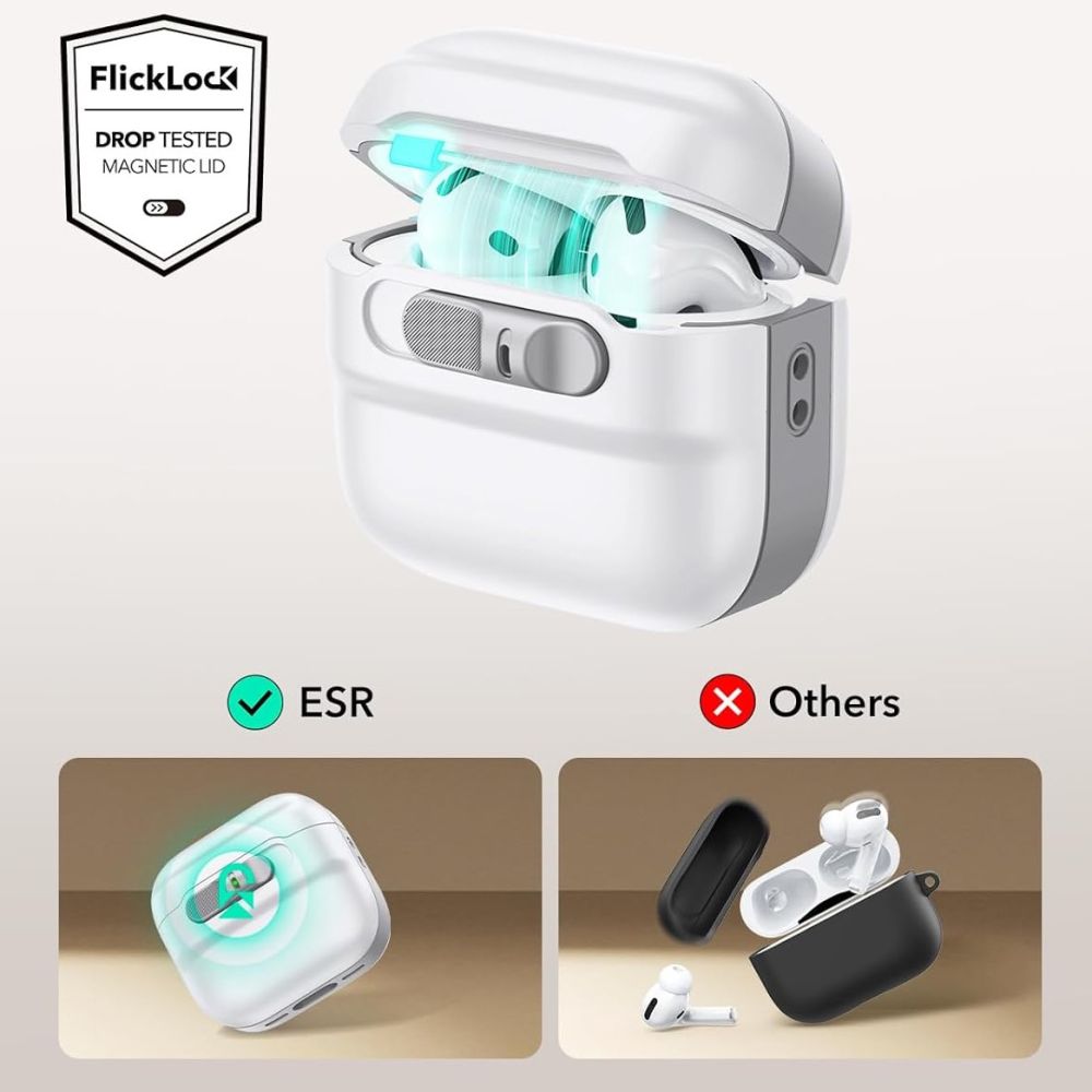 ESR AirPods 4 Θήκη από Σκληρό Πλαστικό με MagSafe - Pulse Halolock - White