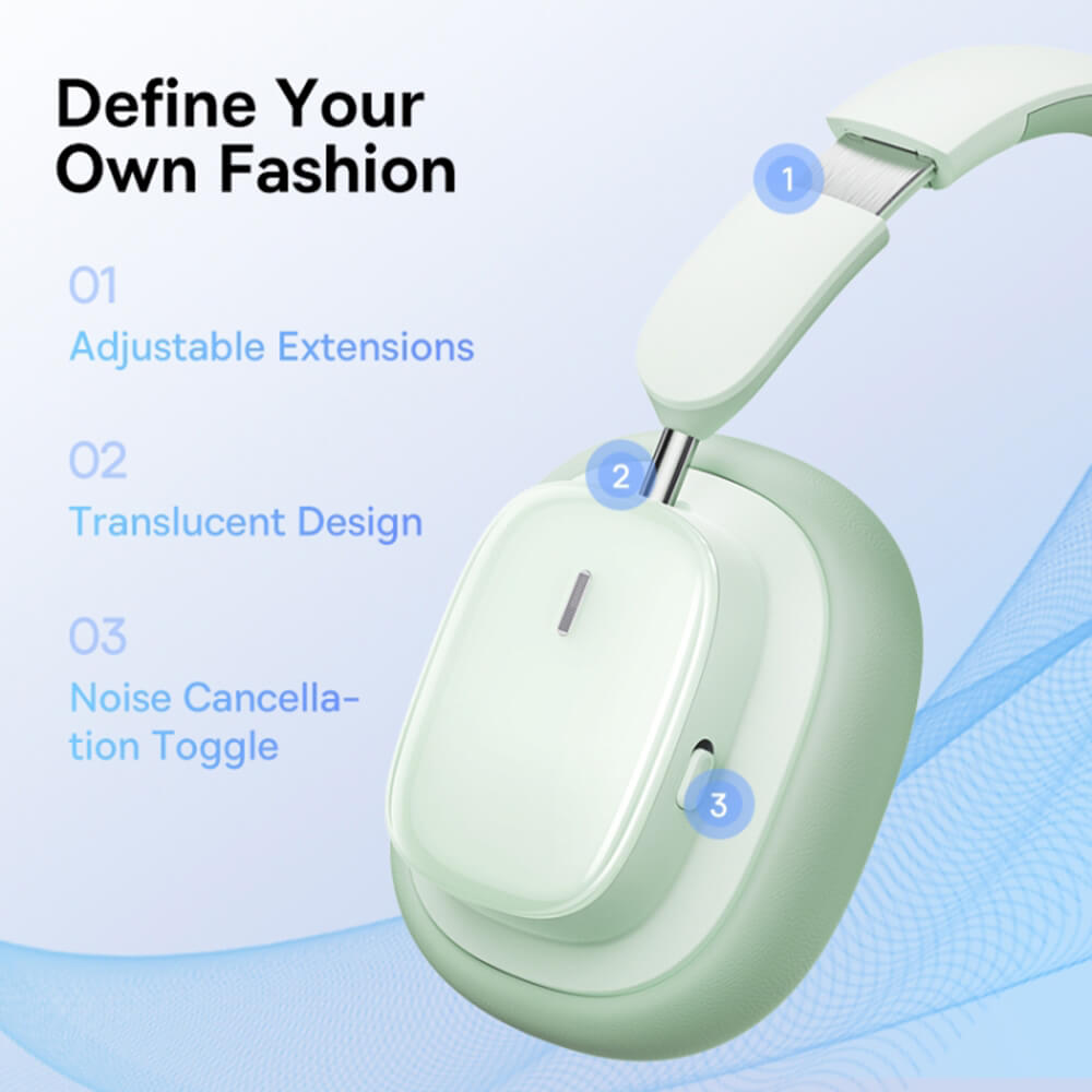 Baseus Bowie H1i Ασύρματα Ακουστικά - Bluetooth 5.3 - Natural Green