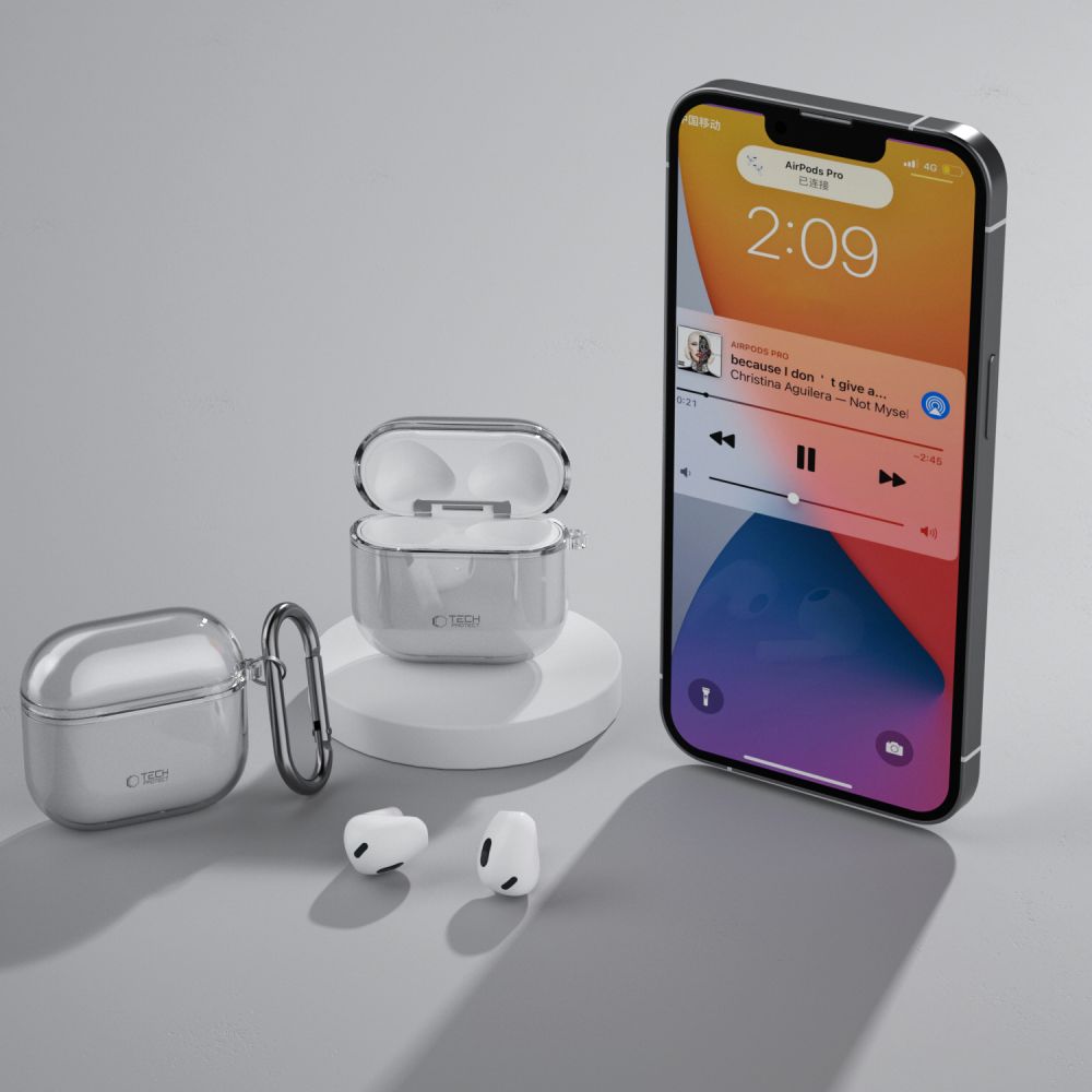 Tech-Protect AirPods 4 Θήκη Σιλικόνης - Flexair - Ash Grey