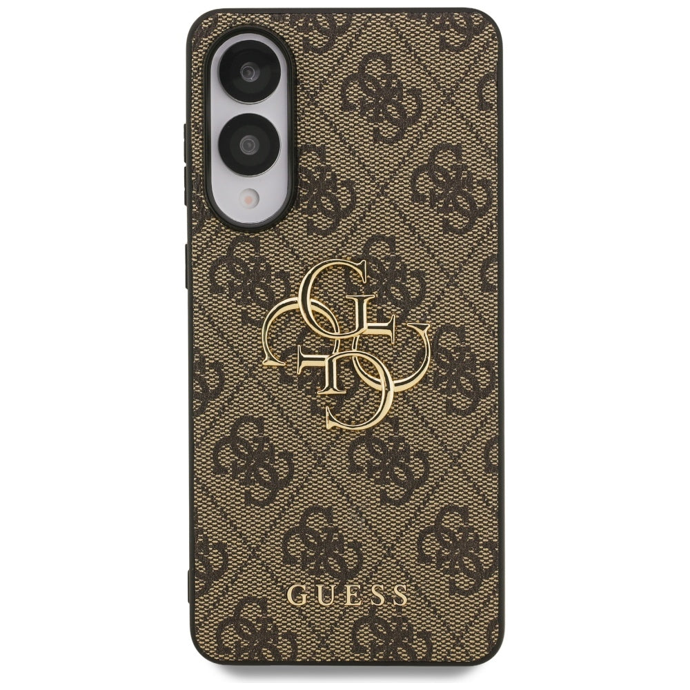 Guess Samsung Galaxy S25 Edge - Big 4G Logo Classic Logo - Σκληρή Θήκη με Επένδυση από Οικολογικό Δέρμα - Brown - GUHCS25E4GMGBR