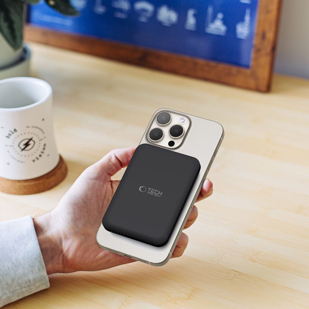 Tech-Protect Lifemag MagSafe PowerBank Μαγνητικό PowerBank Κινητού 5000 mAh - Black