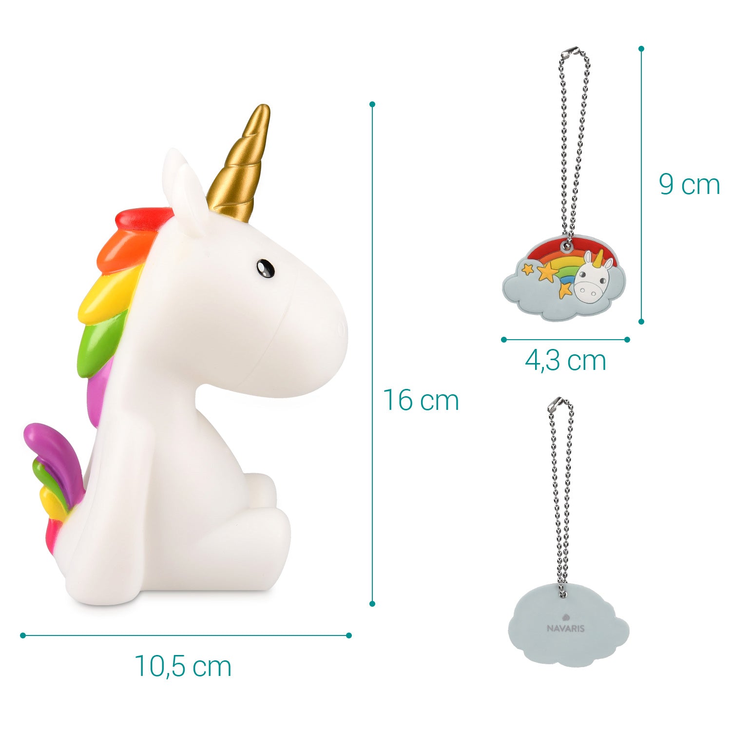 Navaris LED Unicorn Night Light RGB - Παιδικό Νυχτερινό Φως με Αλλαγή Χρωμάτων - White - 42637