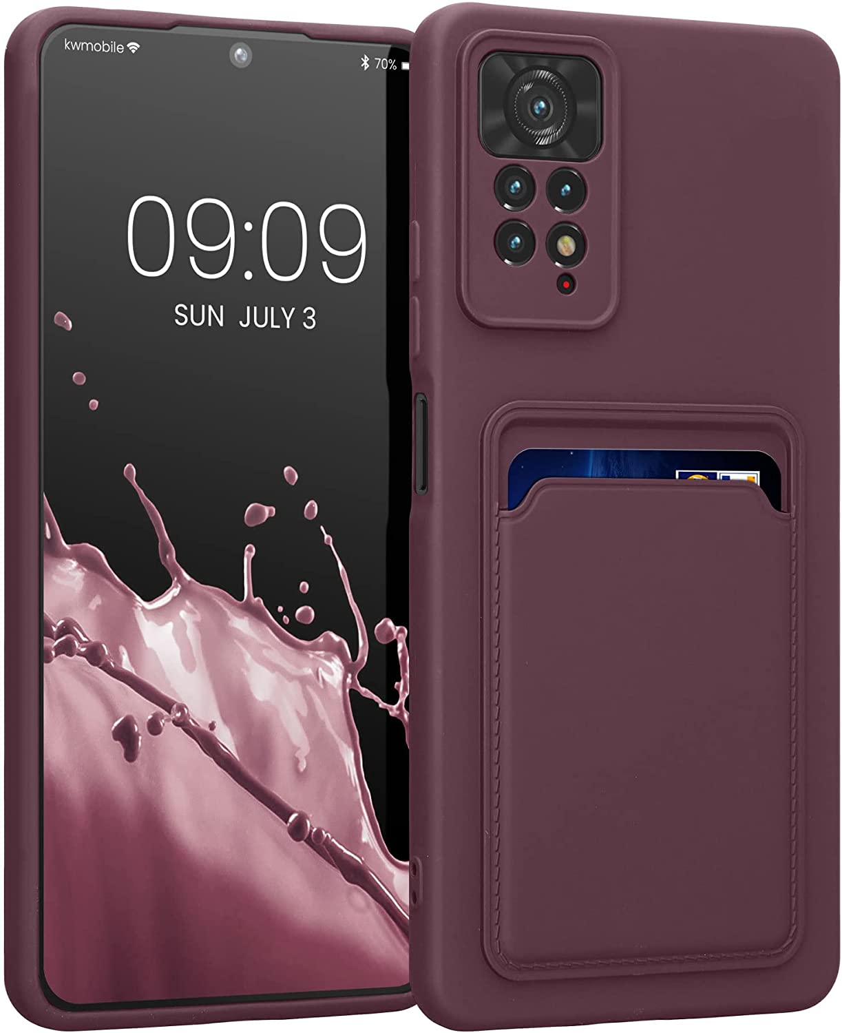 KW Xiaomi Redmi Note 11 Pro / 11 Pro 5G Θήκη Σιλικόνης TPU με Υποδοχή για Κάρτα - Tawny Red - 58923.190