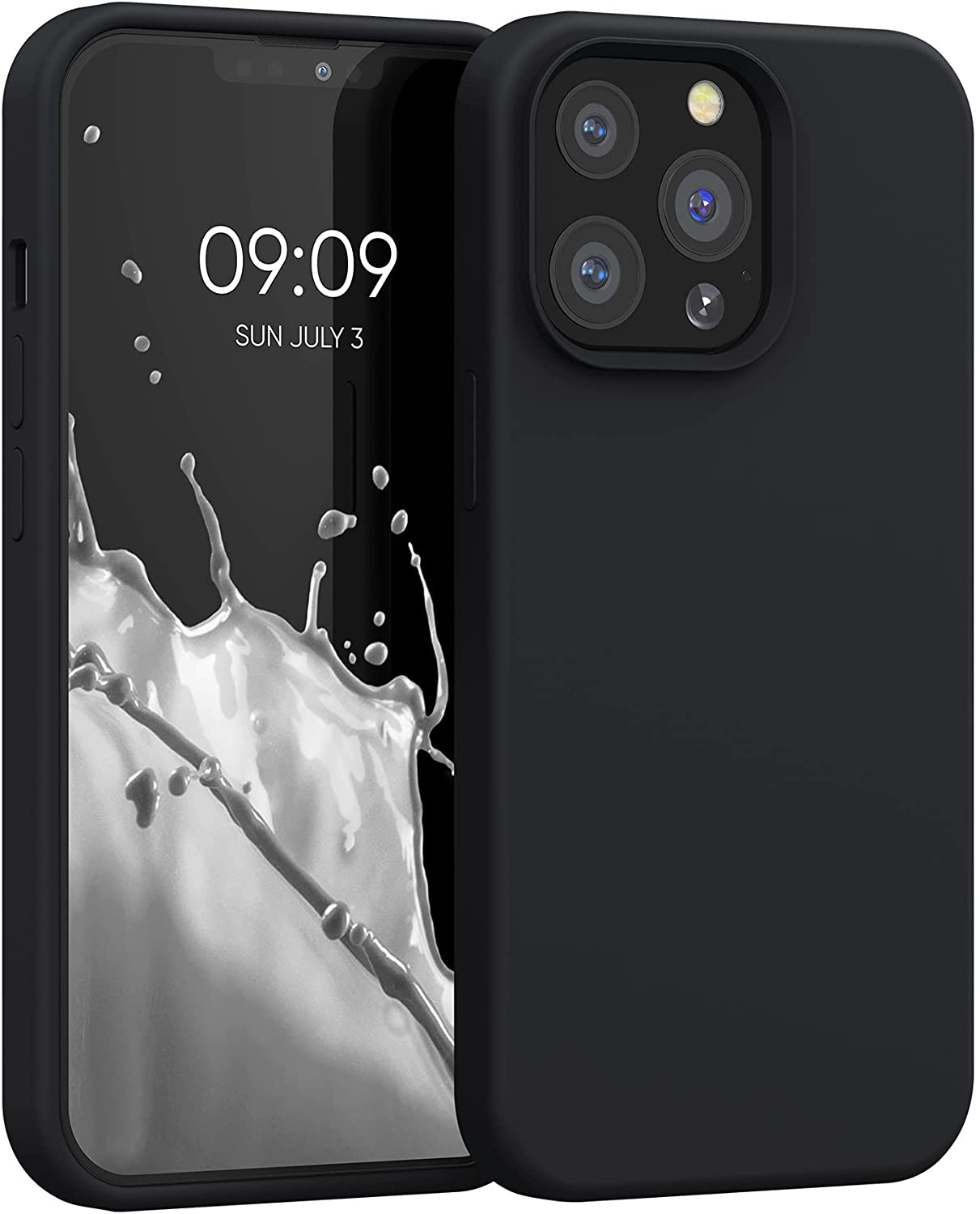 KW iPhone 13 Pro Θήκη Σιλικόνης Rubberized TPU - Black - 55880.01