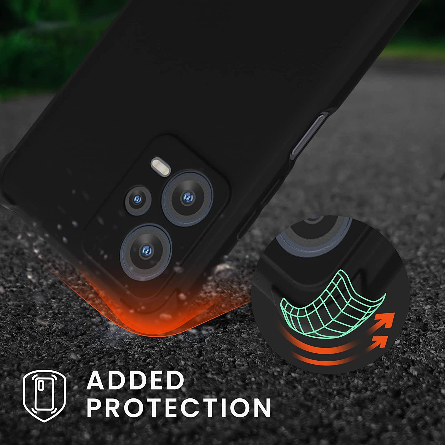 KW Xiaomi Redmi Note 12 5G / Xiaomi Poco X5 5G Θήκη Σιλικόνης TPU με Λουράκι - Black - 60893.01