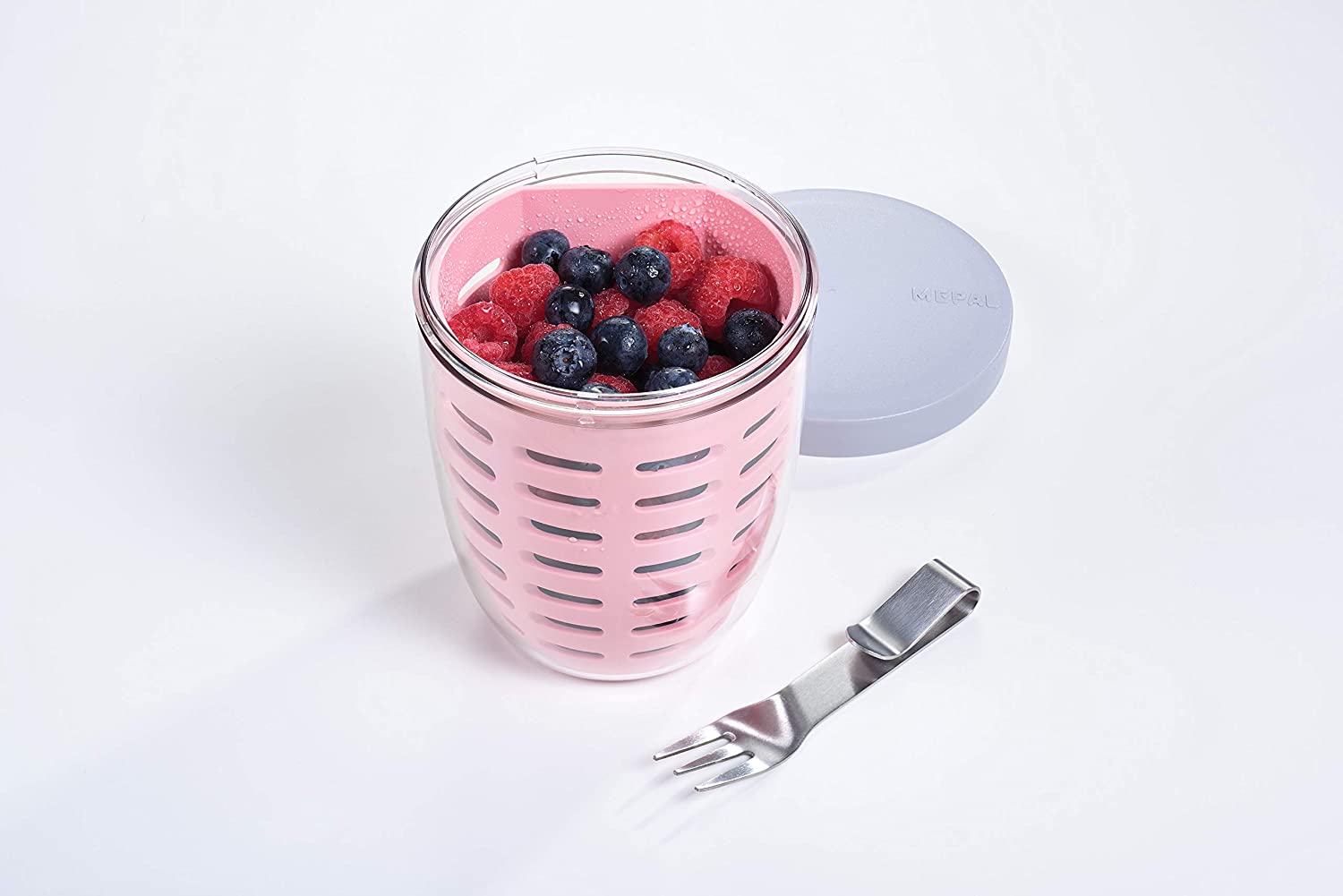 Mepal Fruit and Veggie Pot Ellipse - Δοχείο για Φρούτα και Λαχανικά - BPA Free - 600ml - Nordic Pink