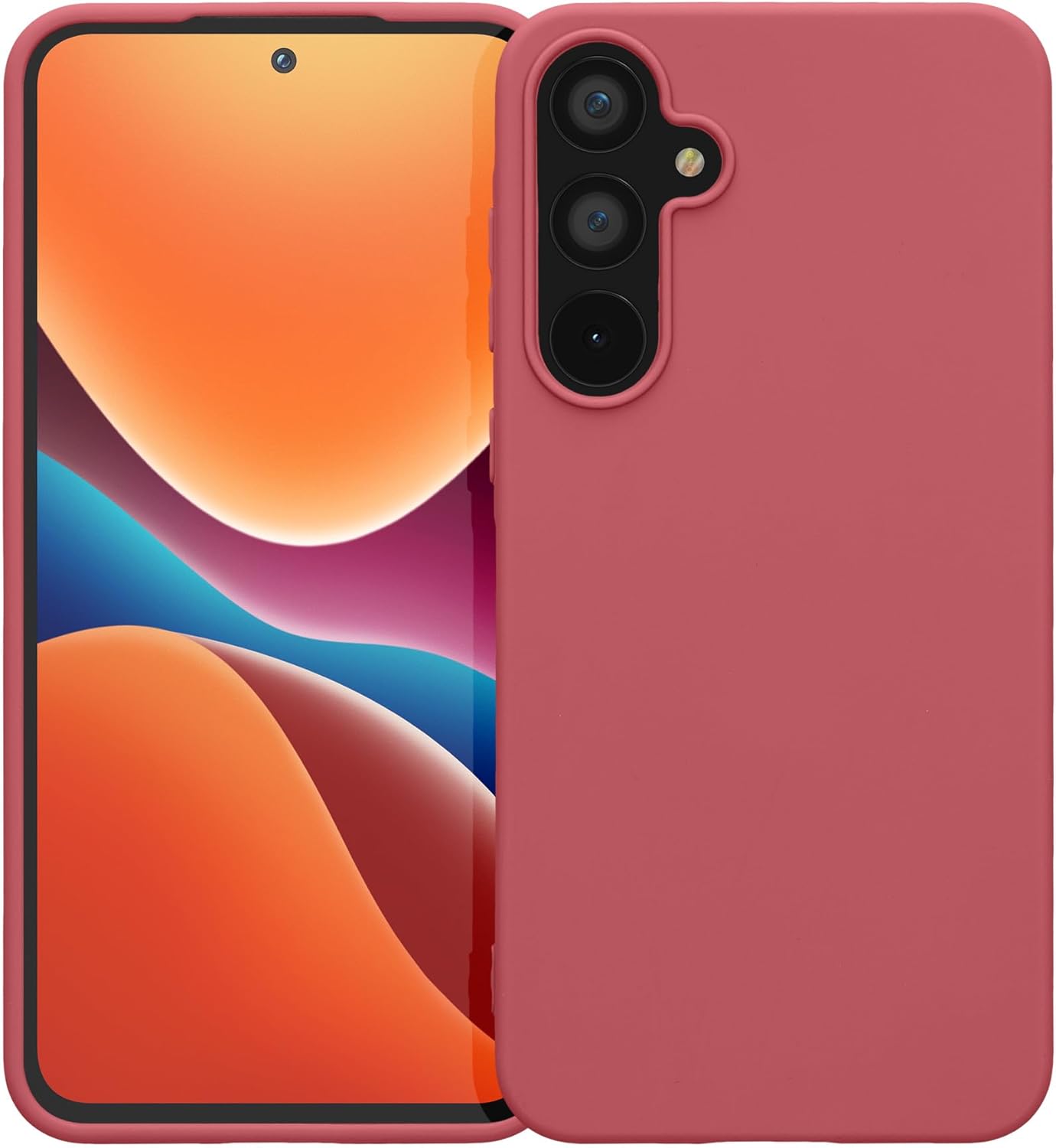 KW Samsung Galaxy A55 5G Λεπτή Θήκη Σιλικόνης TPU - Dark Rose