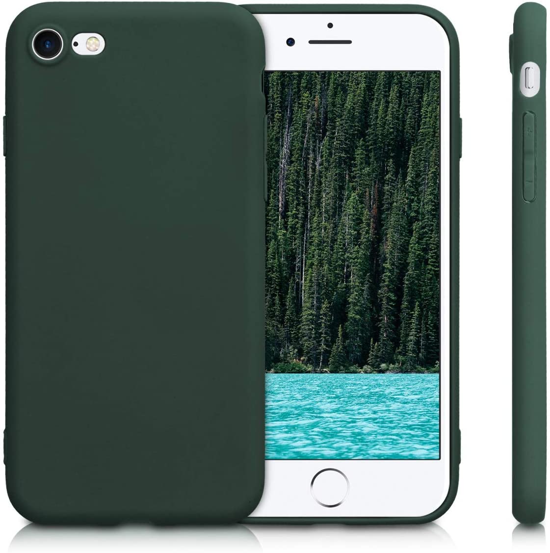 KW iPhone SE 2022 / SE 2020 / 7 / 8 Θήκη Σιλικόνης TPU - Moss Green - 39458.169