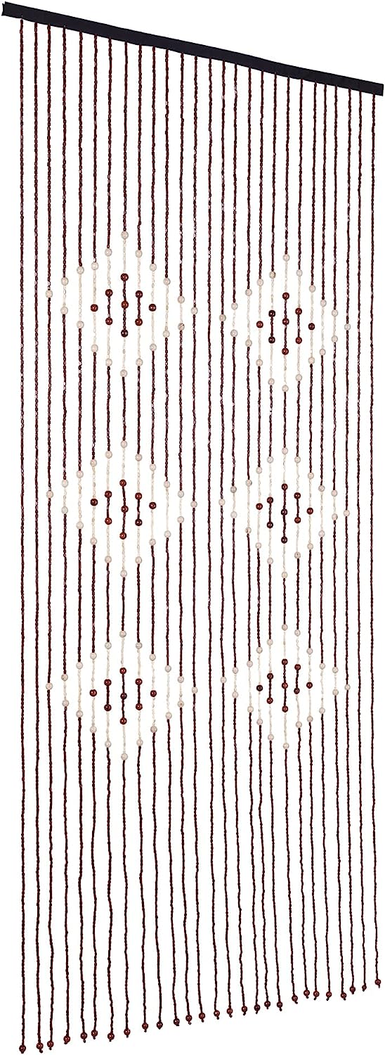 Navaris Κουρτίνα Πόρτας από Διακοσμητικές Ξύλινες Xάντρες - 90 x 200 cm - Brown - 60646.01