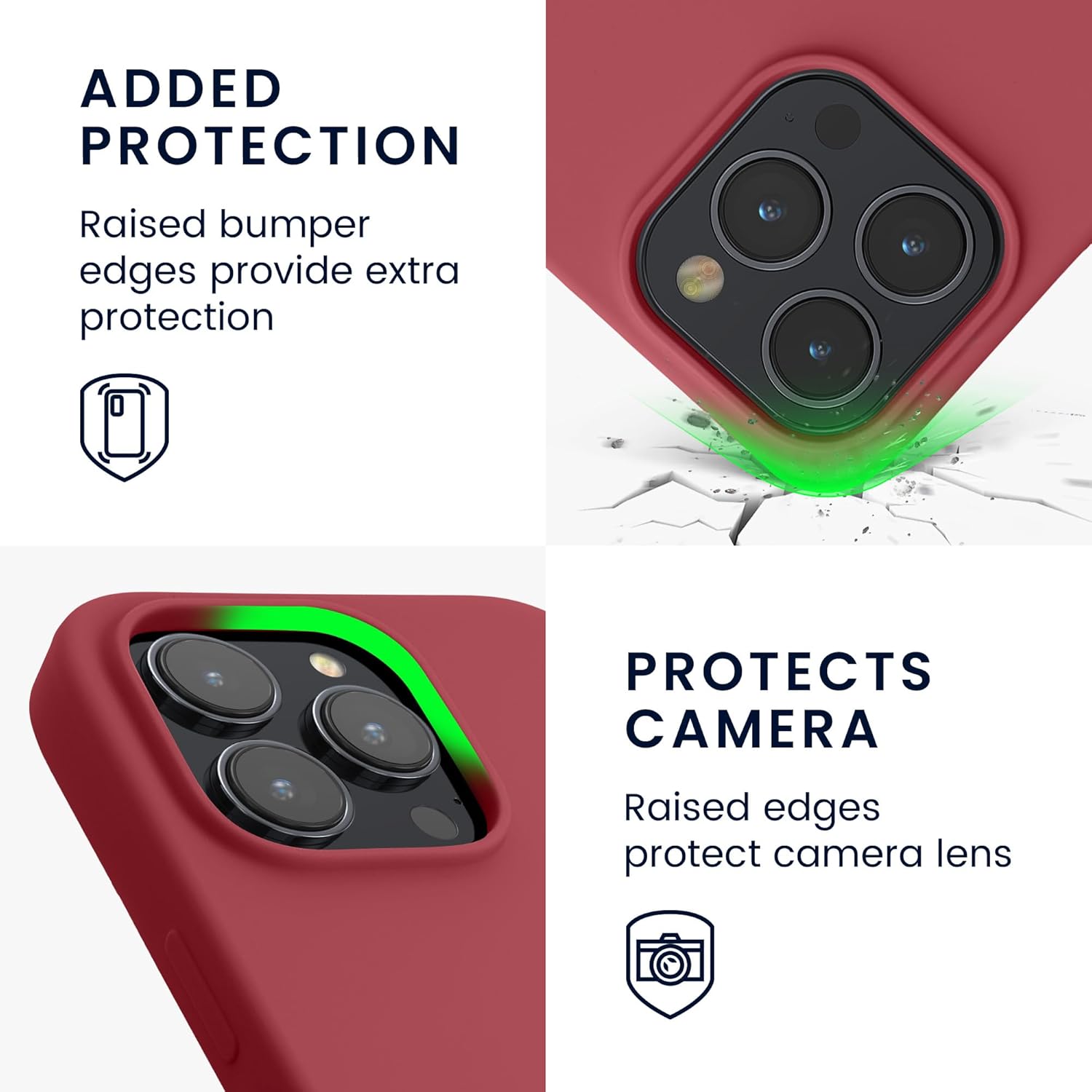 KW iPhone 15 Pro Θήκη Σιλικόνης Rubberized TPU - Dark Rose