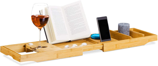 Relaxdays Ξύλινη Βάση από Μπαμπού για τη Μπανιέρα - Natural - 4052025215705