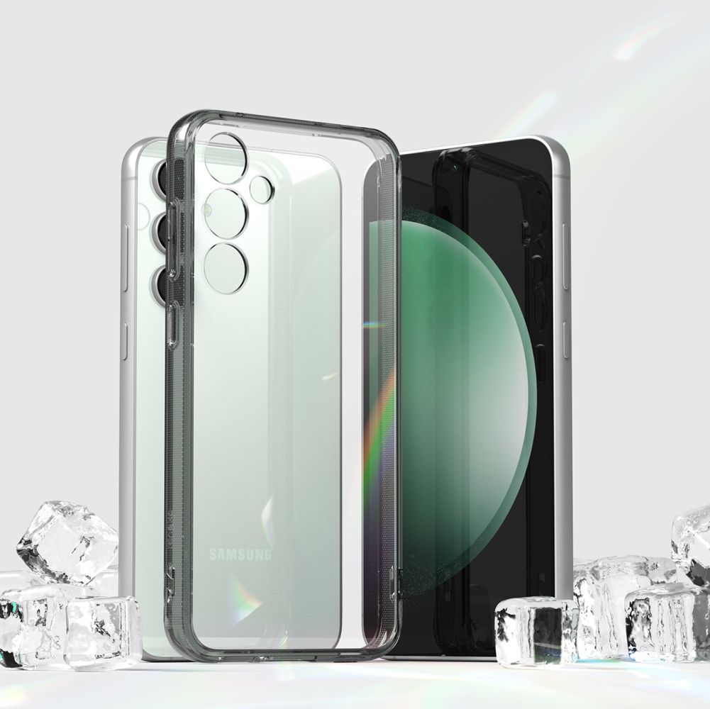 Ringke Samsung Galaxy S23 FE Fusion Σκληρή Θήκη με Πλαίσιο Σιλικόνης - Smoke Black / Διάφανη