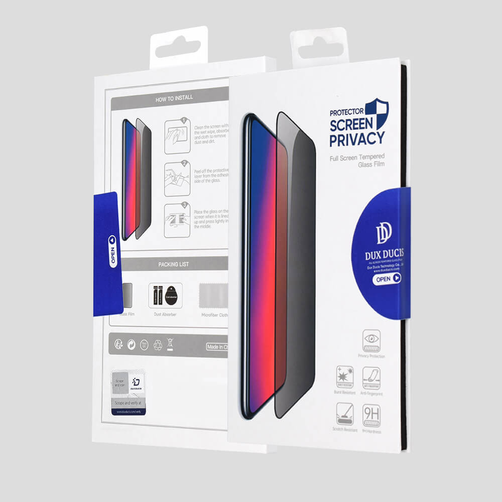Dux Ducis iPhone 16 Pro Max 2.5D Glass Privacy 9H Full Screen Αντιχαρακτικό Γυαλί Οθόνης - Black