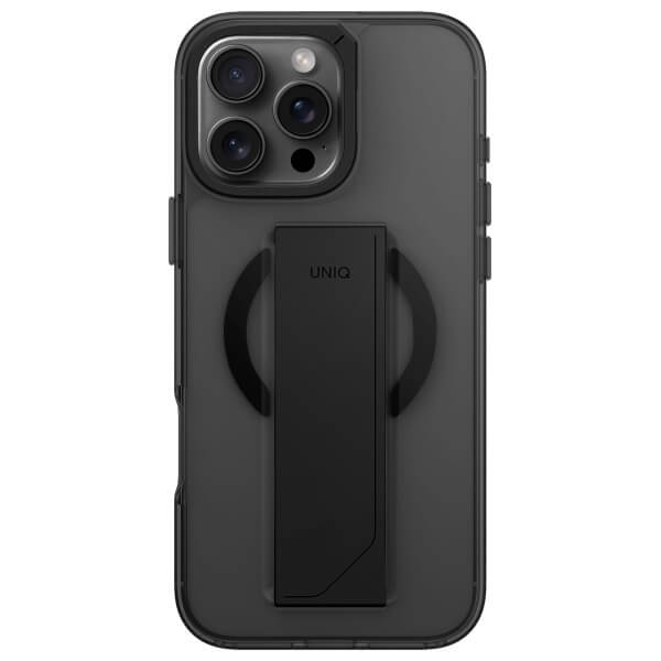 Uniq iPhone 16 Pro Max - Heldro Max - MagSafe Σκληρή Θήκη με Πλαίσιο Σιλικόνης και Finger Holder - Vapour Smoke