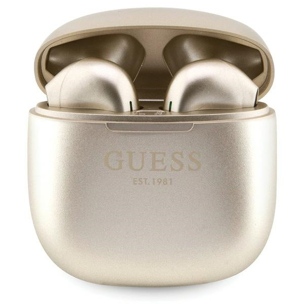 Guess TWS Classic EST Logo - Bluetooth 5.3 - Ασύρματα ακουστικά για Κλήσεις / Μουσική - Gold
