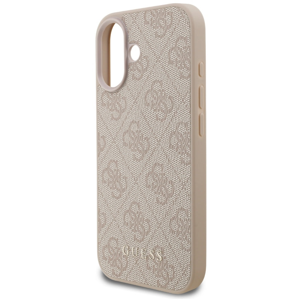 Guess iPhone 17 - 4G Classic - Σκληρή Θήκη με Πλαίσιο Σιλικόνης και Επένδυση Συνθετικού Δέρματος - Pink - GUHCP17SG4GFPI