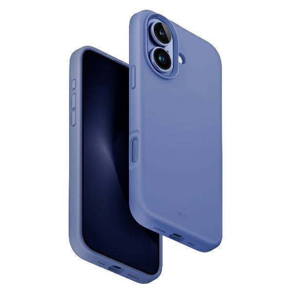 Uniq iPhone 16 Lino Hue Magclick Θήκη Σιλικόνης με MagSafe - Blue / Pearl Blue