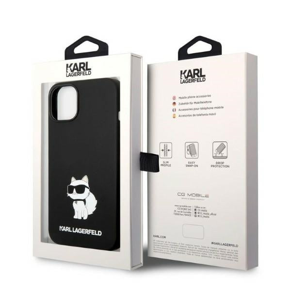 Karl Lagerfeld iPhone 15 Plus / 14 Plus Silicone Choupette Θήκη Σιλικόνης - Black - KLHCP14MSNCHBCK - likebrands.gr