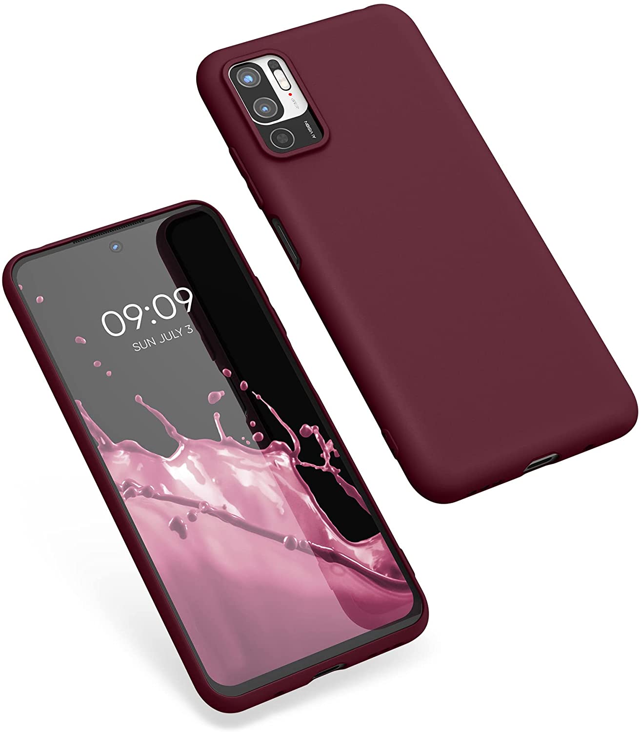KW Xiaomi Redmi Note 10 5G Θήκη Σιλικόνης TPU - Bordeaux Purple - 54947.187