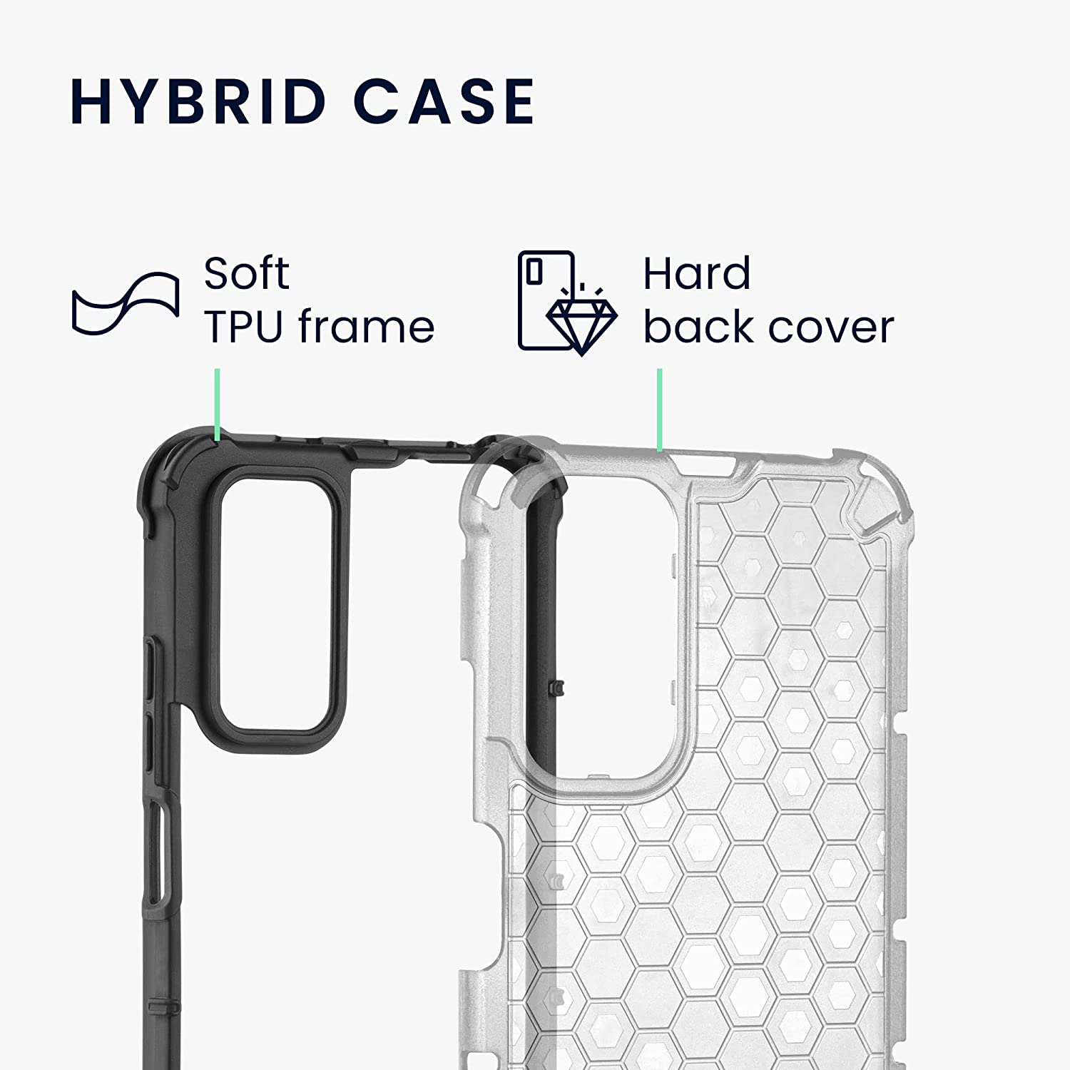 KW Samsung Galaxy A53 5G Hybrid Σκληρή Θήκη με Πλαίσιο Σιλικόνης TPU - Design Honeycomb - Neon Yellow / Ματ Ημιδιάφανη - 59969.75