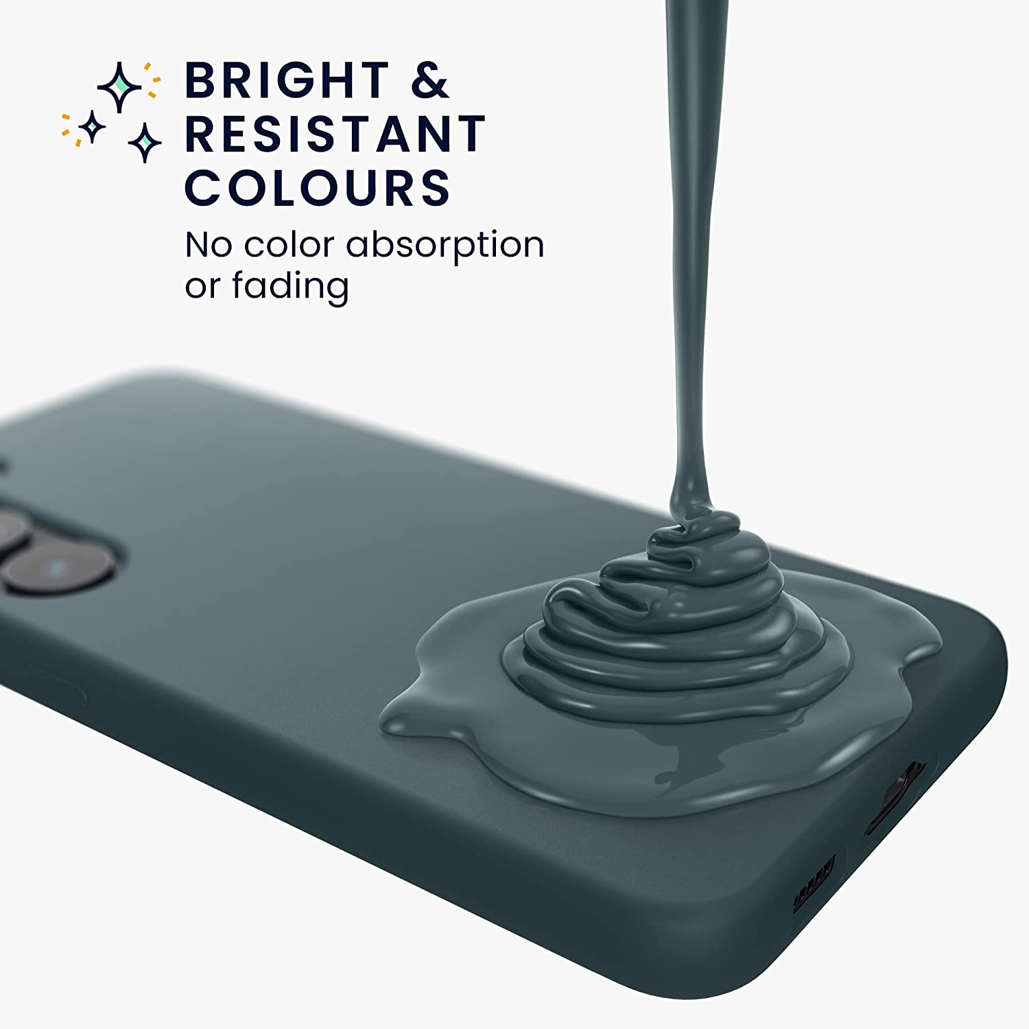 KW Samsung Galaxy S23 Θήκη Σιλικόνης Rubberized TPU - Dark Slate - 60273.202