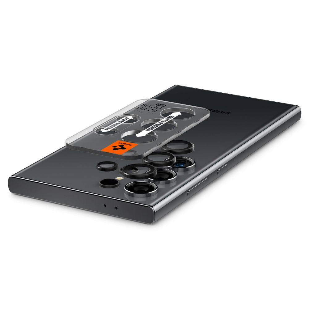 Spigen Samsung Galaxy S24 Ultra Optik.TR EZ Fit Αντιχαρακτικό Γυαλί για την Κάμερα - 2 Τεμάχια - Black