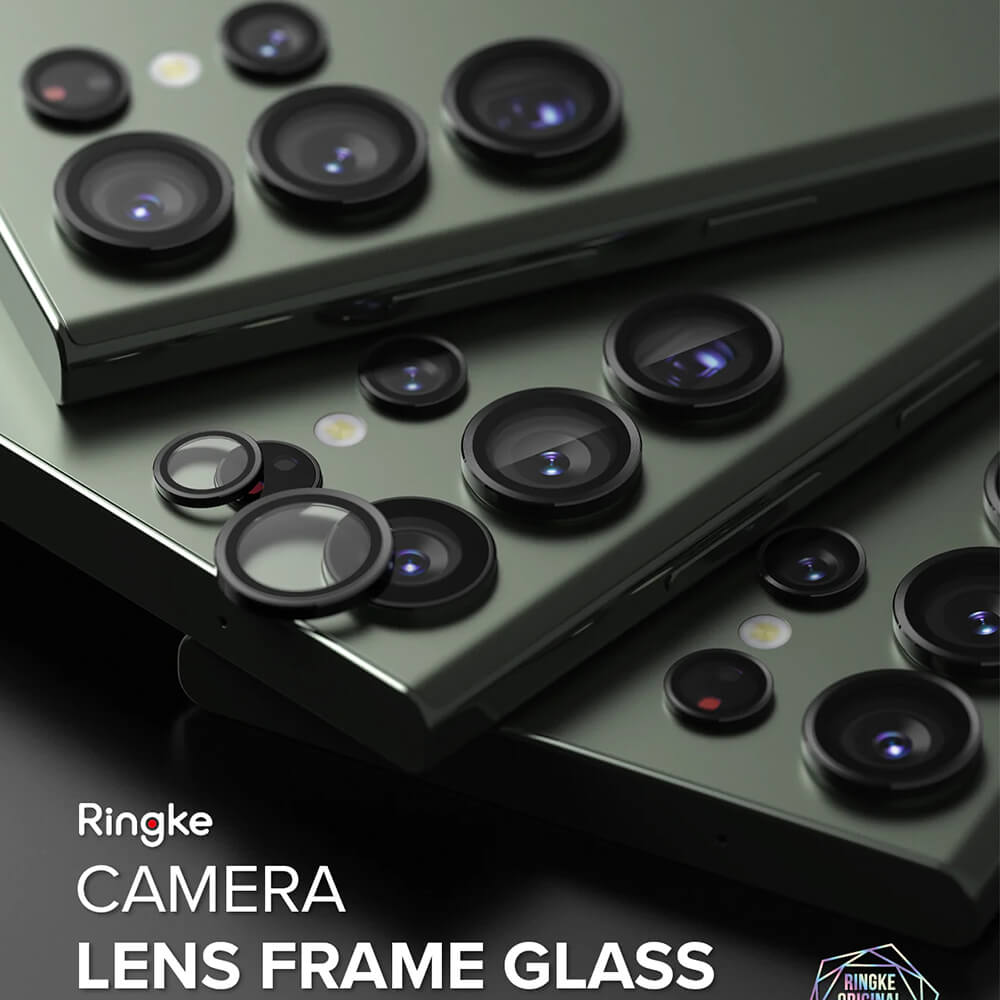 Ringke Samsung Galaxy S23 Ultra Lens Frame Glass Αντιχαρακτικό Γυαλί για την Κάμερα - Black