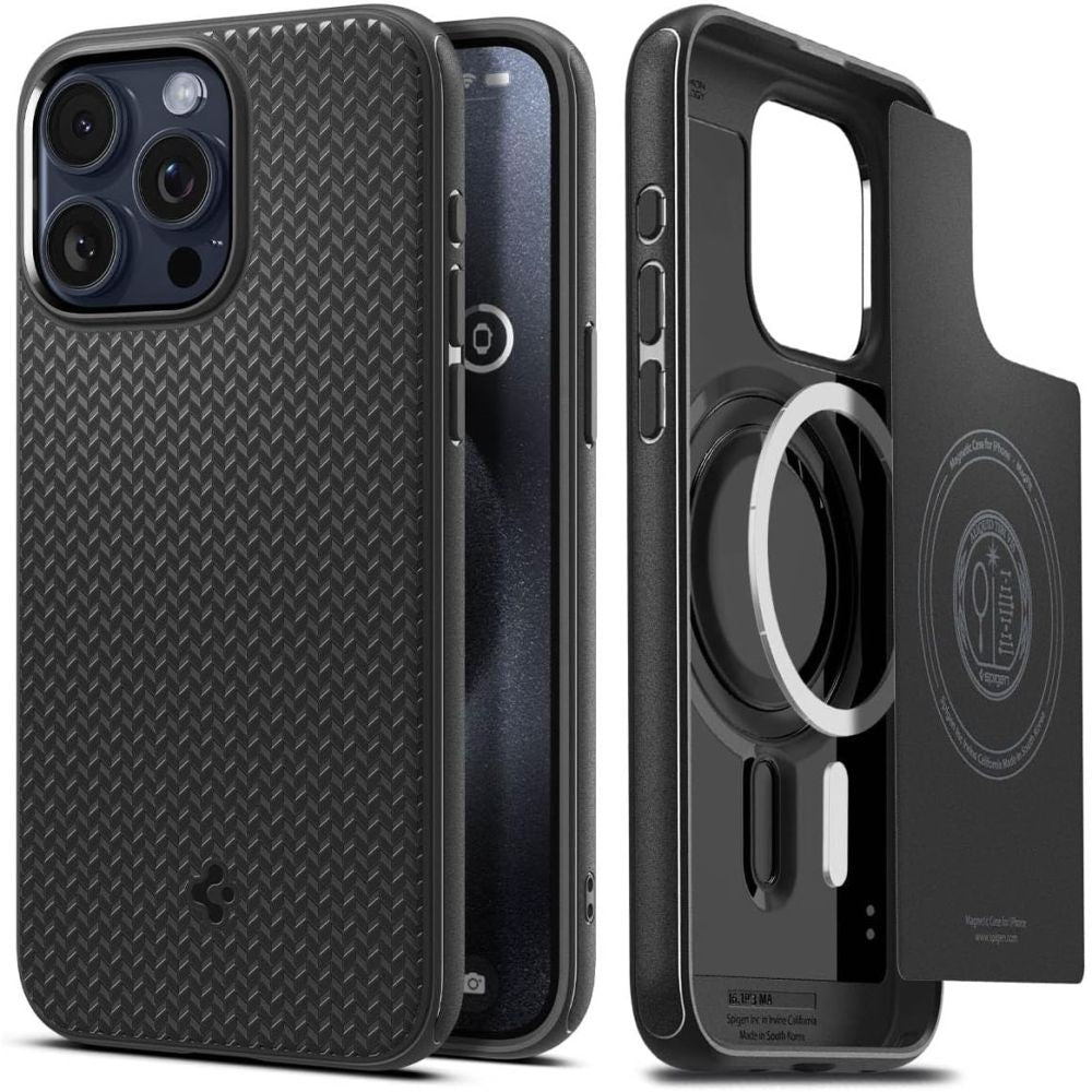 Spigen iPhone 15 Pro Mag Armor Θήκη Σιλικόνης TPU με MagSafe - Matte Black