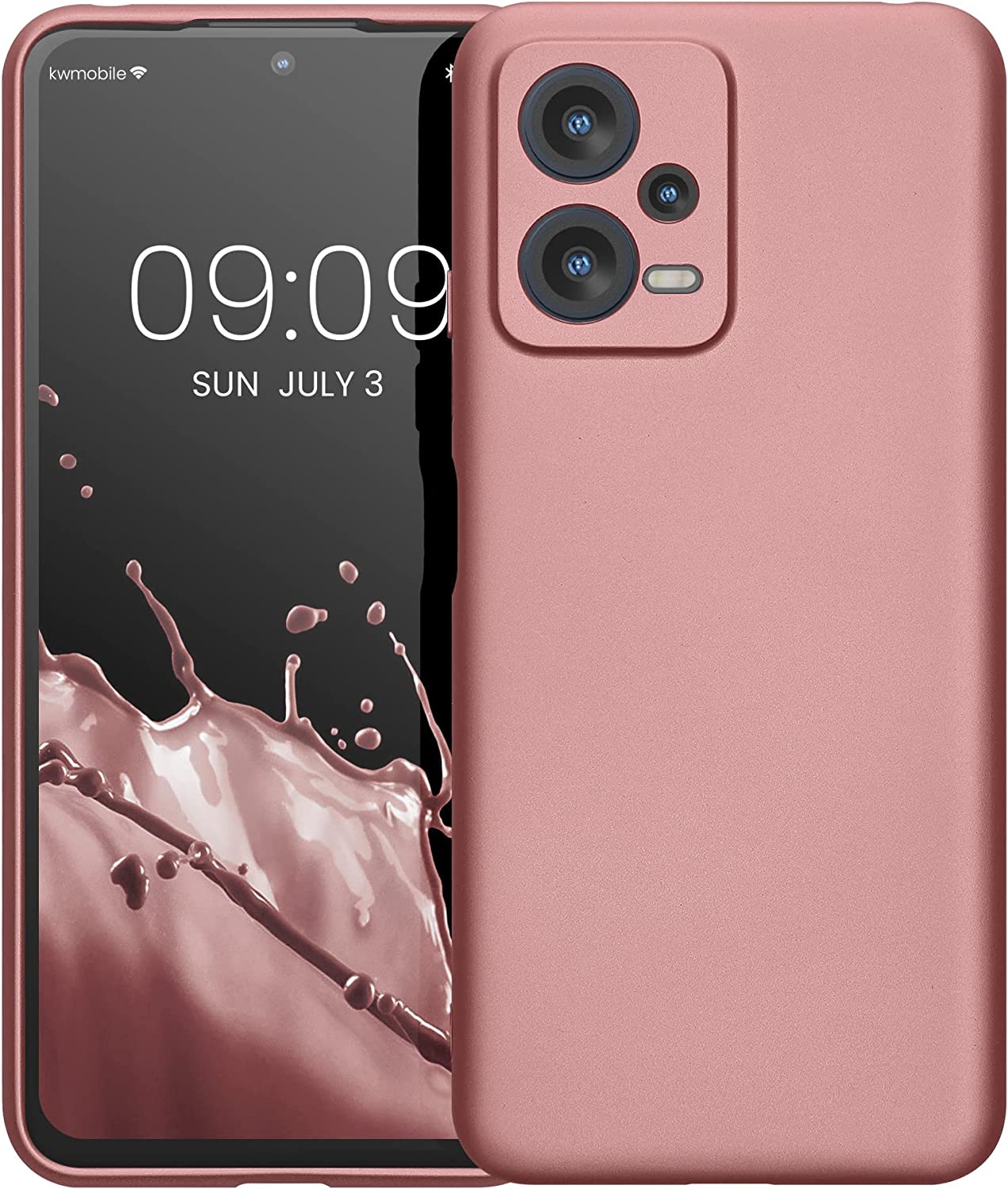 KW Xiaomi Redmi Note 12 5G / Poco X5 5G Θήκη Σιλικόνης TPU - Metallic Rose Gold - 60888.31