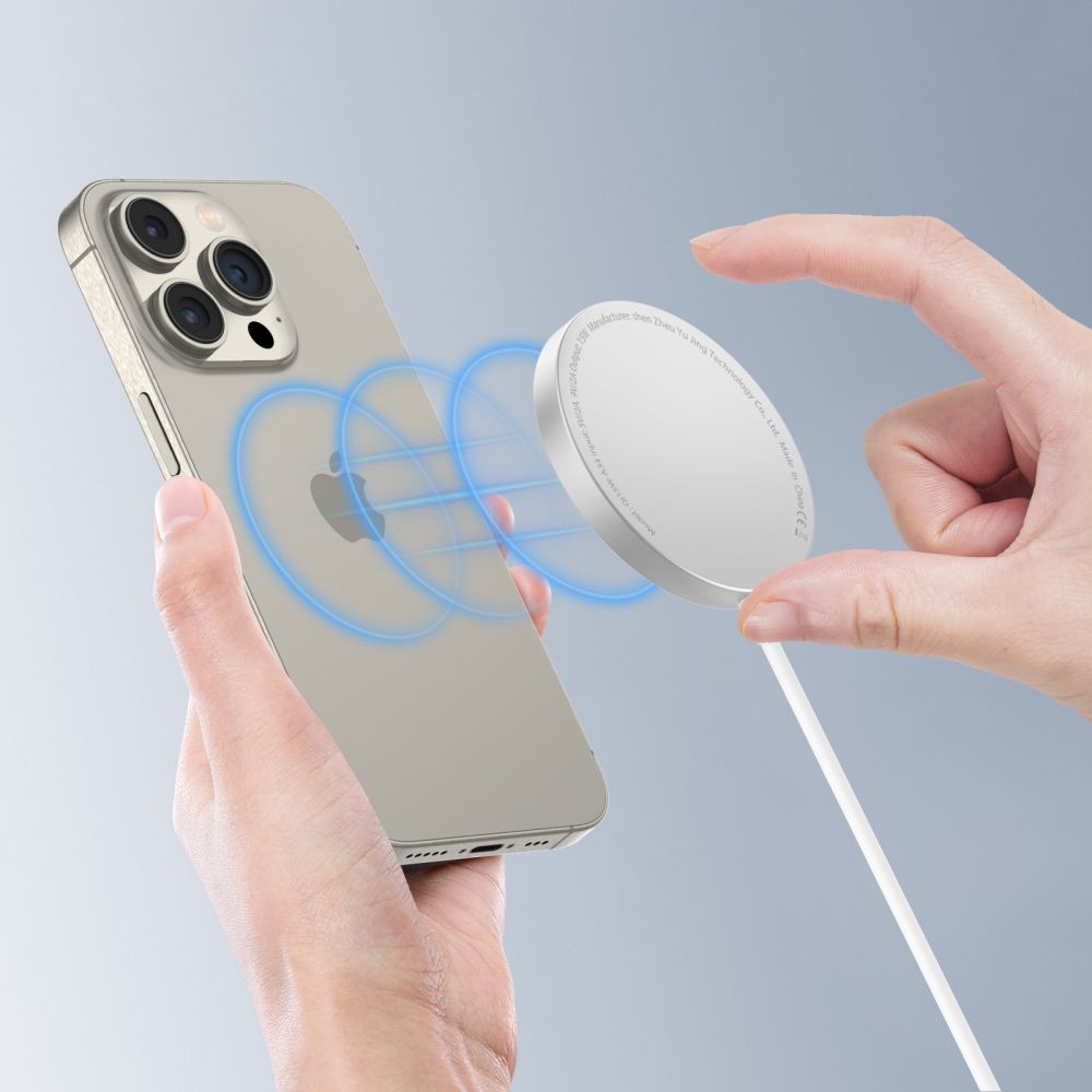 Tech-Protect QI15W-A34 15W Ασύρματος Φορτιστής MagSafe με Καλώδιο Type-C - White