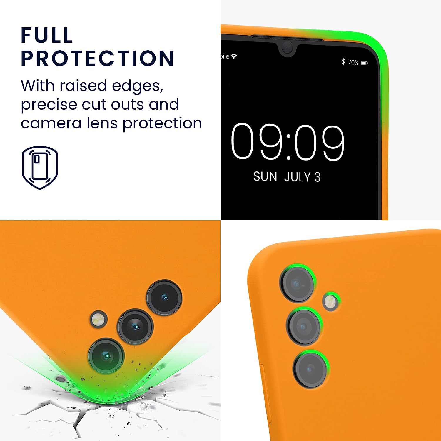 KW Samsung Galaxy A34 5G Θήκη Σιλικόνης Rubber TPU - Fruity Orange - 60807.150