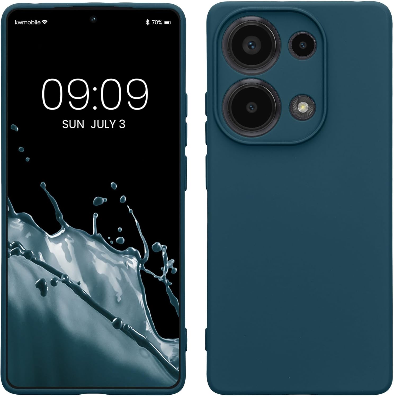 KW Xiaomi Redmi Note 13 Pro 4G Λεπτή Θήκη Σιλικόνης Rubberized TPU - Matte Petrol