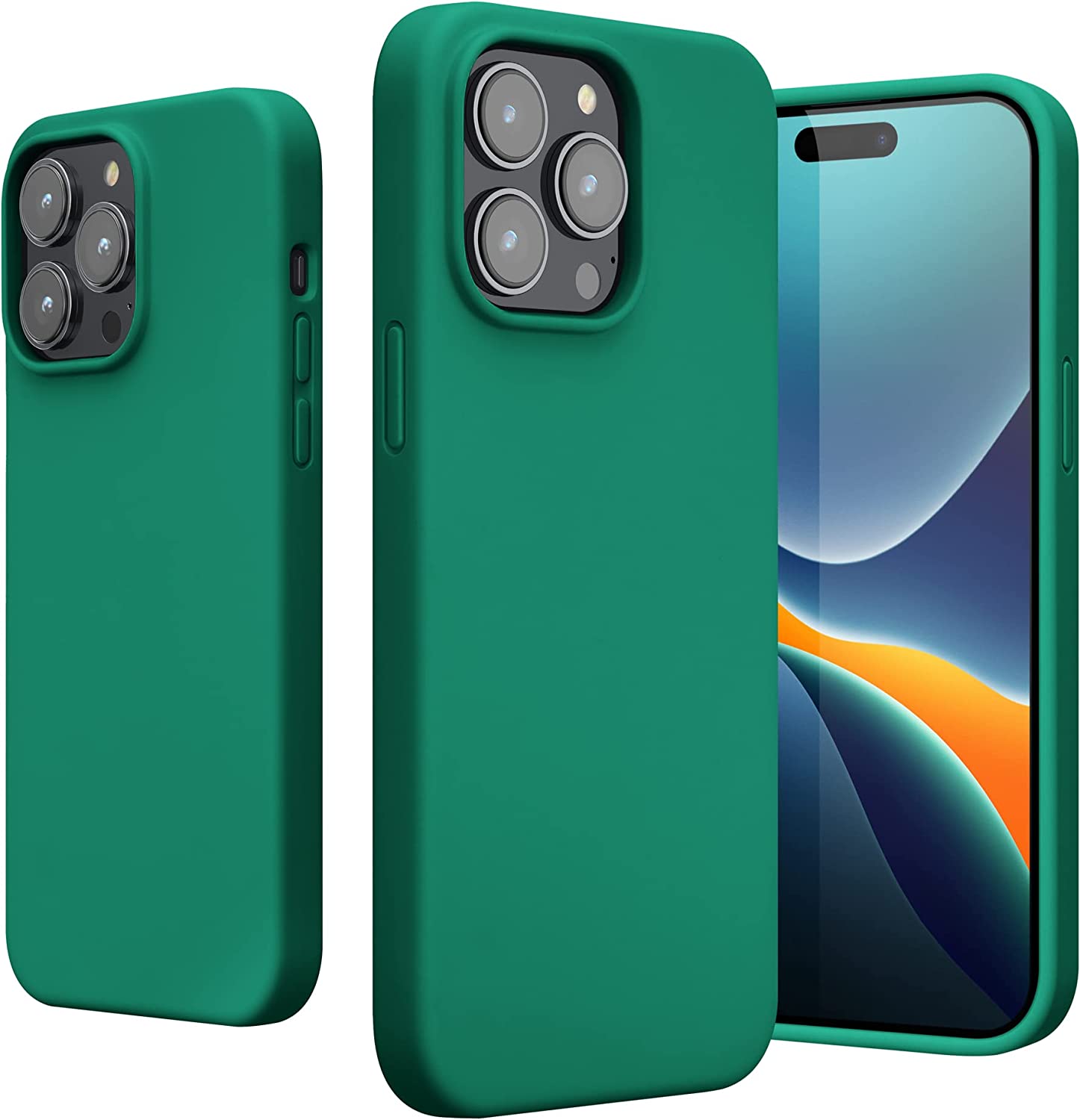 KW iPhone 14 Pro Max Θήκη Σιλικόνης Rubberized TPU - Emerald Green - 59074.142