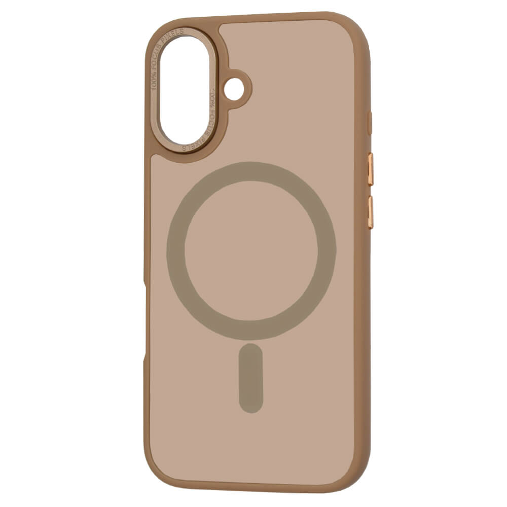 Techsuit iPhone 16 - HaloFrost Series MagSafe - Σκληρή Θήκη με Πλαίσιο Σιλικόνης - Sandstone Brown